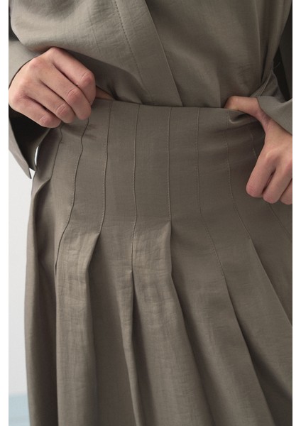 Fular Detaylı Takım Çağla