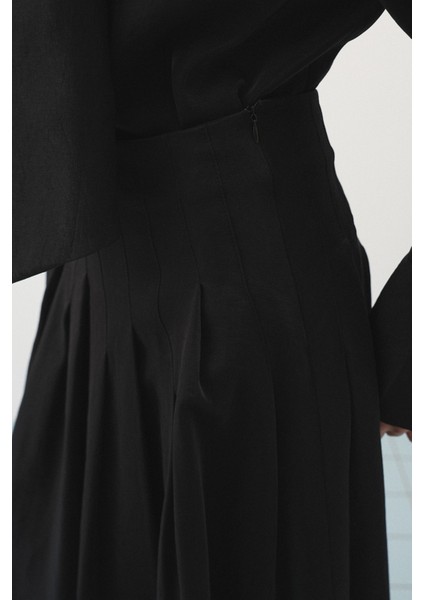 Fular Detaylı Takım Siyah indirimleri