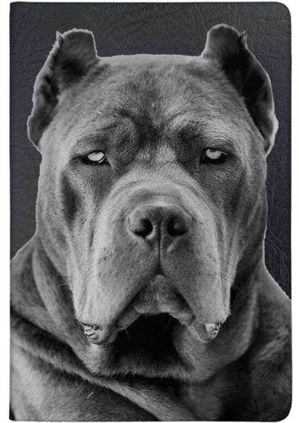 Cane Corso Desenli Deri Baskılı Evcil Hayvan Pet Kedi Köpek Pasaport Kılıfı Karnesi