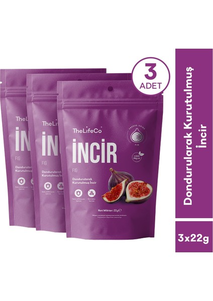 Freeze Dried - Dondurularak Kurutulmuş İncir 3'lü Paket