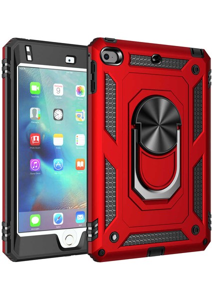 iPad Mini 4. Nesil - Uyumlu Uyumlu Inc Tablet Vega Kapak-Kırmızı
