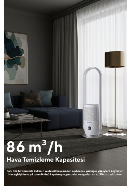 Hava Temizleyici ve Vantilatör 2ın1 (Air Purifier & Fan) Hbap-01 fiyatları