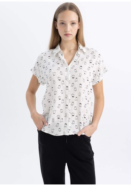 Coool Desenli Kısa Kollu Gömlek