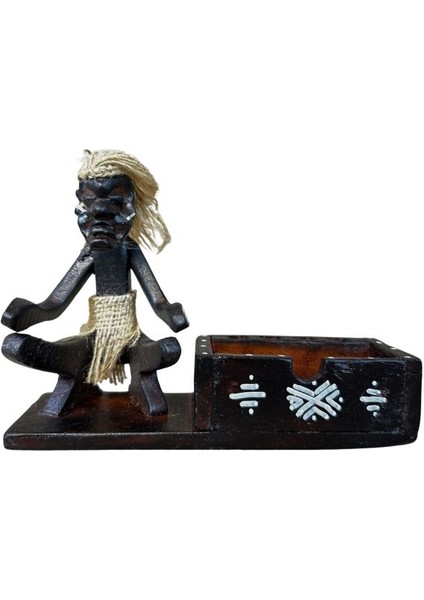 5772 El Yapımı Ahşap Primitif Kalemlik / Kartvizitlik fiyatları