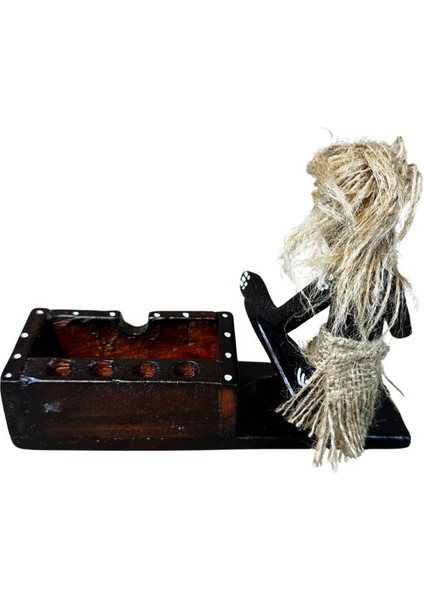 5772 El Yapımı Ahşap Primitif Kalemlik / Kartvizitlik fırsatları