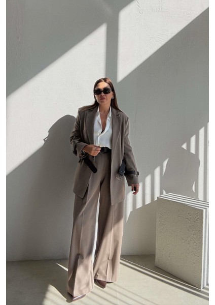 Toprak Rengi Tasarım Takım Elbise