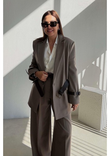 Toprak Rengi Tasarım Takım Elbise