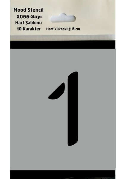 Stencil Rakam Boyama Şablonu X055-SAYI