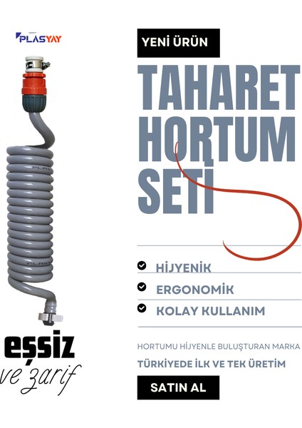 Spiral Wc Hortumu Rekorlu ve Duvar Sabitlemeli Gri 1.5 Metre Set fiyatları