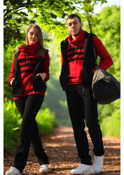 Günlük Kışlık Sevgili Kombini Tekli Erkek Eşofman Takımı