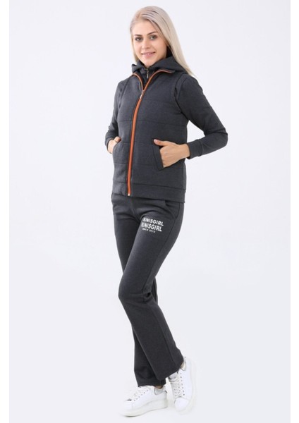 Günlük Kışlık Şık ve Rahat Üçlü Kadın Eşofman Takımı