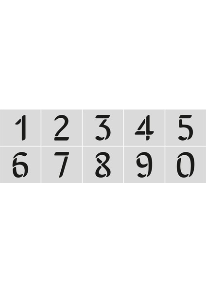 Stencil Rakam Boyama Şablonu X056-SAYI fiyatları