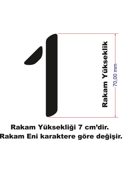 Stencil Rakam Boyama Şablonu X056-SAYI modelleri