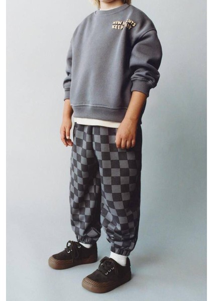 Erkek Çocuk Baskılı 3 Iplik Kumaş Pamuklu Altüst Takım