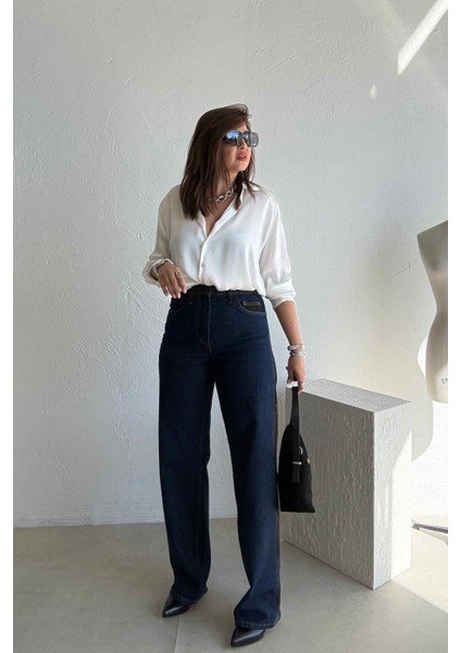 Siyah Detaylı Mavi Jean modelleri