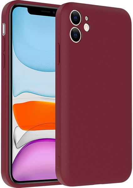 iPhone 11 Kılıf Kamera Korumalı Kartlık Hazneli Inc Vitra Kapak - Mürdüm fiyatları