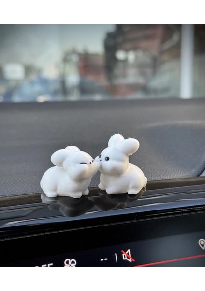 Tatlı Tavşan Çift Sert Plastik Sevgiliye Hediye Araç Içi Aksesuar, Araba Klima Süsü fiyatları