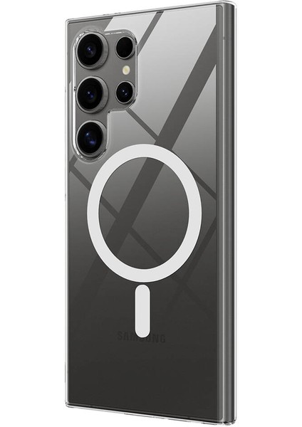 Galaxy S24 Ultra Kılıf Kamera Korumalı Magsafe Sert Pc Inc Porto Kapak-Renksiz modelleri