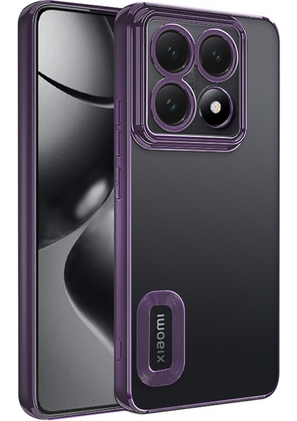 14T Pro Kılıf Kamera Korumalı Logo Gösteren Inc Omega Kapak - Derin Mor