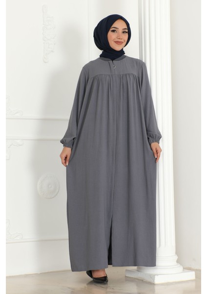 Robalı Mevlana Kesim Günlük Ferace Haki