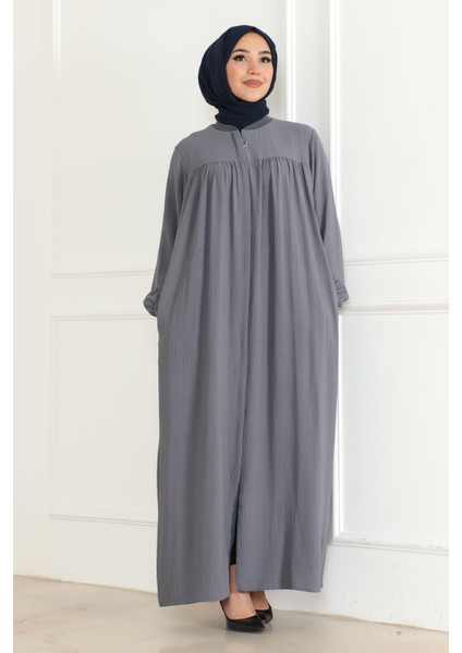 Robalı Mevlana Kesim Günlük Ferace Haki modelleri