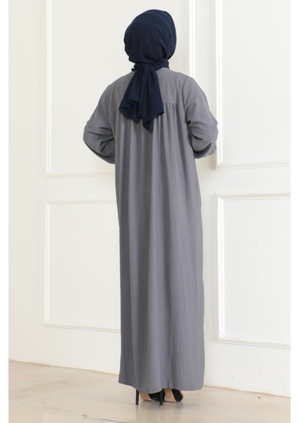 Robalı Mevlana Kesim Günlük Ferace Haki