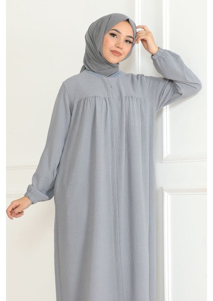 Robalı Mevlana Kesim Günlük Ferace Haki