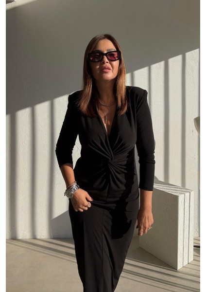 Siyah Midi Boy Elbise fırsatları