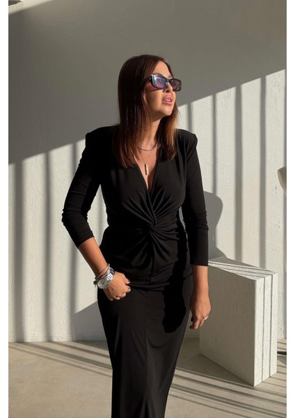 Siyah Midi Boy Elbise indirimleri