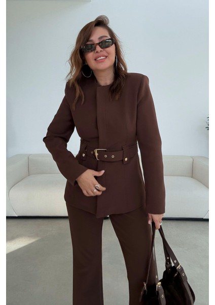 Kahverengi Kemerli Takım Elbise fiyatları