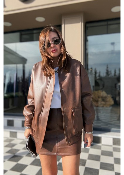Kahverengi Deri Etek Ceket Takım fırsatları