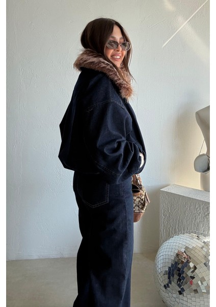 Lacivert Kürk Yakalı Ceket Pantolon Takım fiyatları