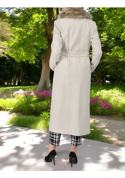 Kürk Yaka Kadın Kaşe Kaban fiyatları