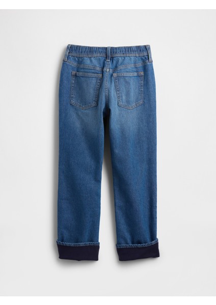 Erkek Çocuk Mavi Original Straight Astarlı Çizgili Jean Pantolon fiyatları