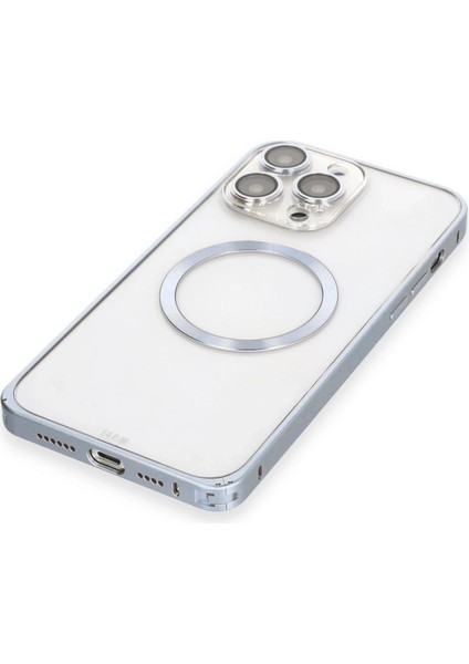 Rdbydn Joko Iphone 13 Pro Max Kılıf Metal Bumper Magneticsafe Kapak - Sierra Blue indirimleri
