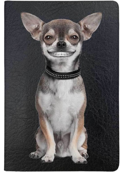 Chihuahua Desenli Deri Pet Evcil Hayvan Kedi Köpek Pasaport Sağlık Karnesi Kabı Kılıfı