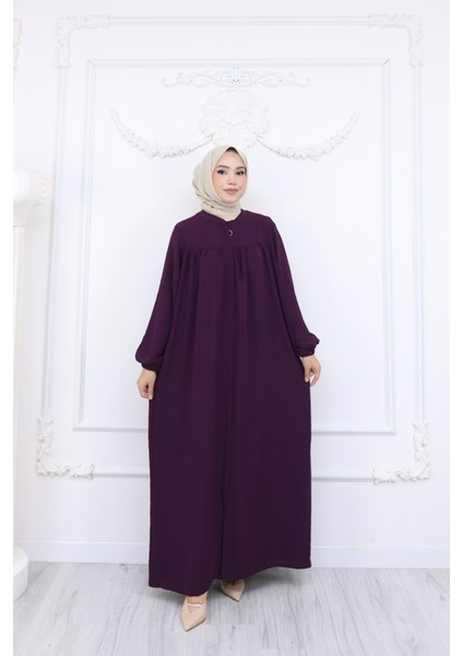 Robalı Mevlana Kesim Günlük Ferace Haki