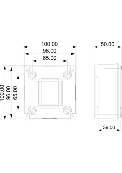 Pano 100X100X50 mm Sıva Üstü Opak Kapaklı Buat Kutusu fiyatları