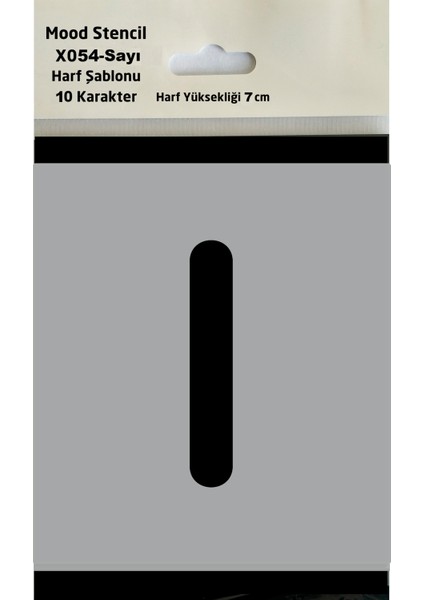 Stencil Rakam Boyama Şablonu X054-SAYI