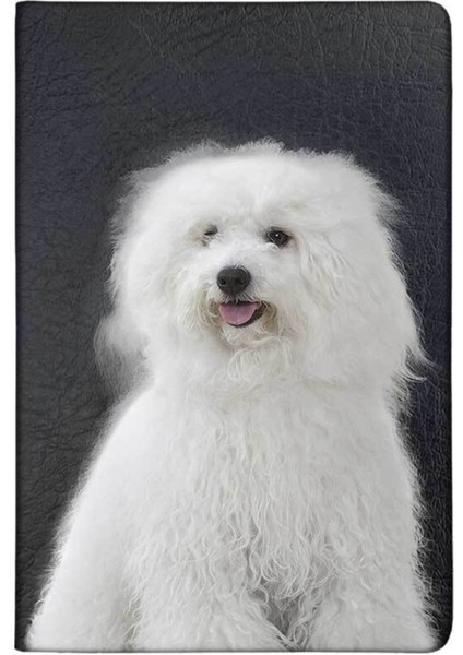 Bichon Bolognese Desenli Deri Pet Evcil Hayvan Kedi Köpek Pasaport Sağlık Karnesi Kabı Kılıfı