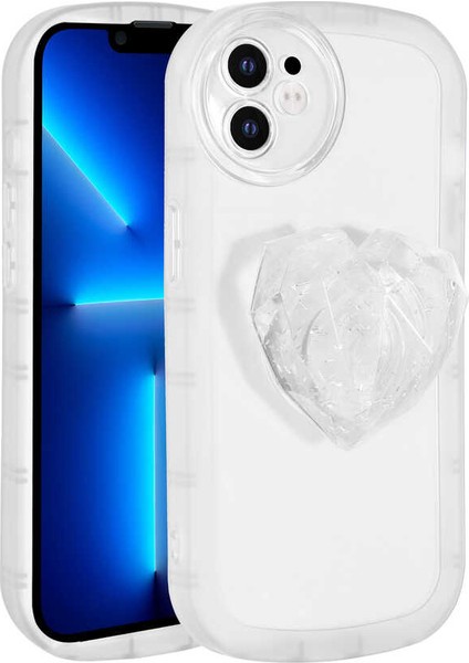 iPhone 12 Kılıf Kamera Korumalı Pop Soketli Renkli Inc Ofro Kapak-Beyaz