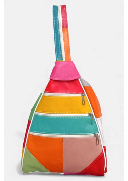 Hakiki Deri Çok Gözlü Sırt ve Omuz Çantası LD619 fiyatları