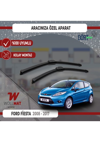 Ford Fiesta Silecek 2008 2017 Arası Uyumlu Silecek Takımı Araca Özel