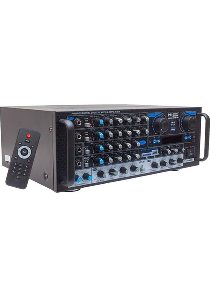 MV-550 2X100W Usb/sd/bluetooth 4 Mikrofon Girişli Stereo Mixer Amfi
