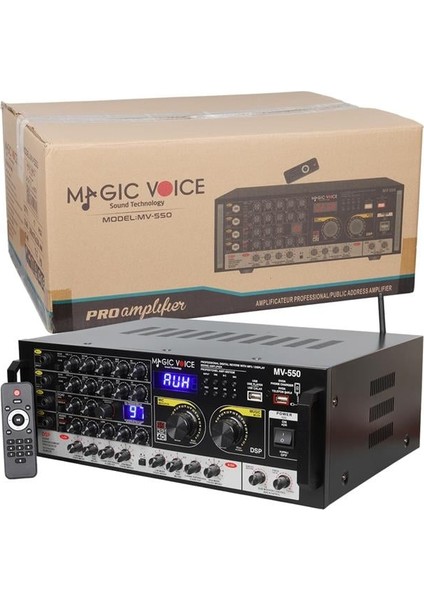 MV-550 2X100W Usb/sd/bluetooth 4 Mikrofon Girişli Stereo Mixer Amfi fırsatları