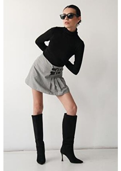 Kadın Süet Uzun Çizme 9 cm İnce Topuk Siyah Şık Tasarım ile Günlük Kullanım İçin