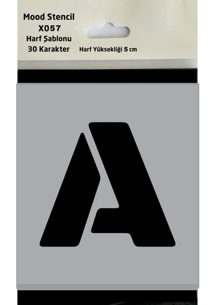 Stencil Harf Boyama Şablonu X057