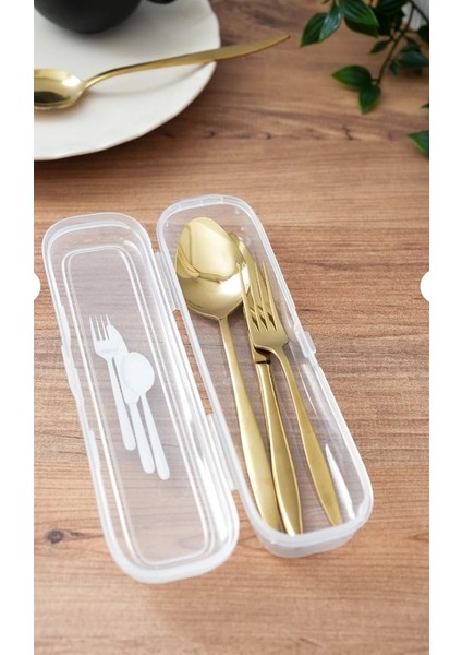 3'lü Çatal Bıçak Kaşık Takımı Saklama Kutusu Seti - Çeyizlik Organizer Düzenleyici Saklama Kabı