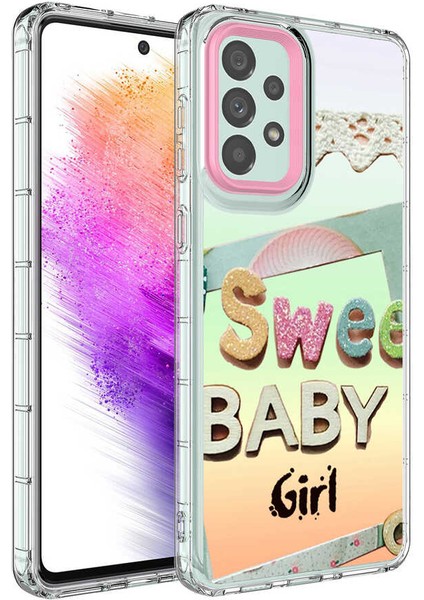 Galaxy A73 Kılıf Kamera Korumalı Renkli Desenli Sert Silikon Inc Korn KAPAK-NO10