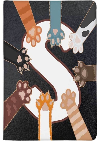 Patili S Harfi Desenli Deri Pet Evcil Hayvan Kedi Köpek Pasaport Sağlık Karnesi Kabı Kılıfı